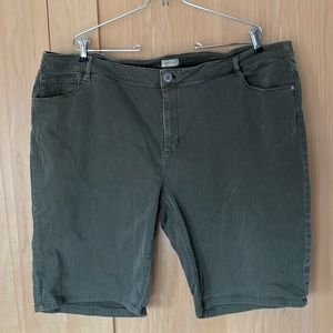 J.Jill green denim shorts 22 EUC